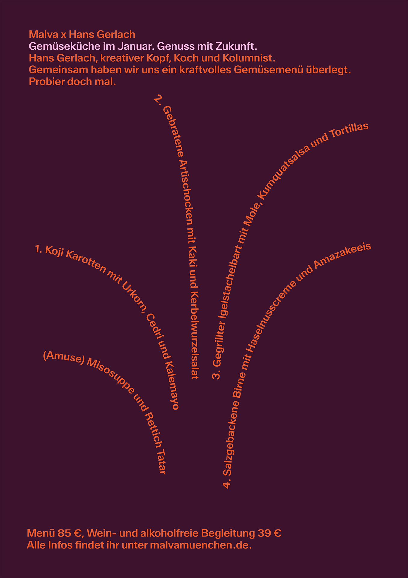 Veganes Menü mit Hans Gerlach, Julian Fritz und Clemens Huber im Malva-Restaurant München
